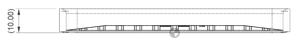 Высота органайзера, вид сбоку